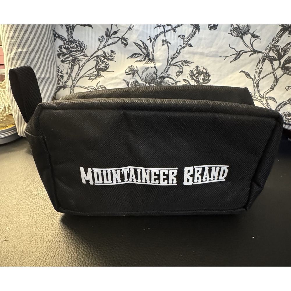 Mountaineer Brand Men's Black Travel Toiletry Bag Nylon Full Zip Multiple Pocket